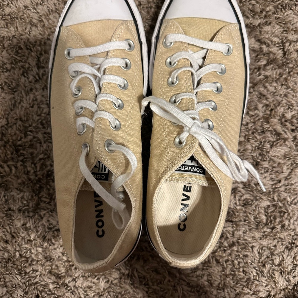 Converse Light Tan Canvas Sneakers